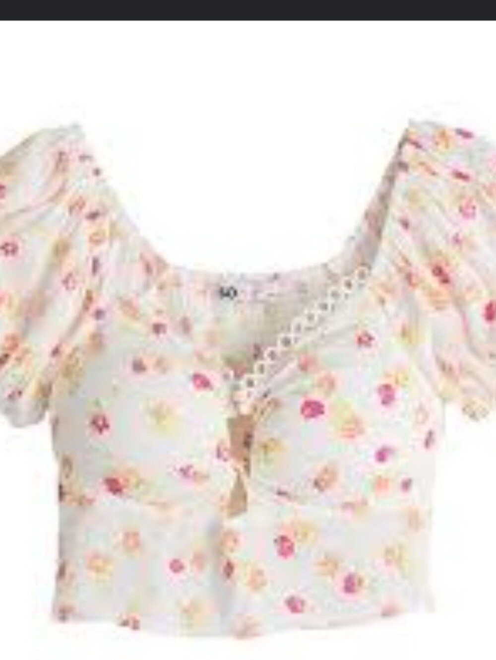 SO Sweetheart Crop Top with Floral Print